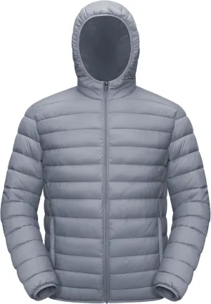 TACVASEN Men's Hooded Puffer Water-Repellent Down Alternative Jacket Insulated Lightweight Windbreaker Quilted Coat