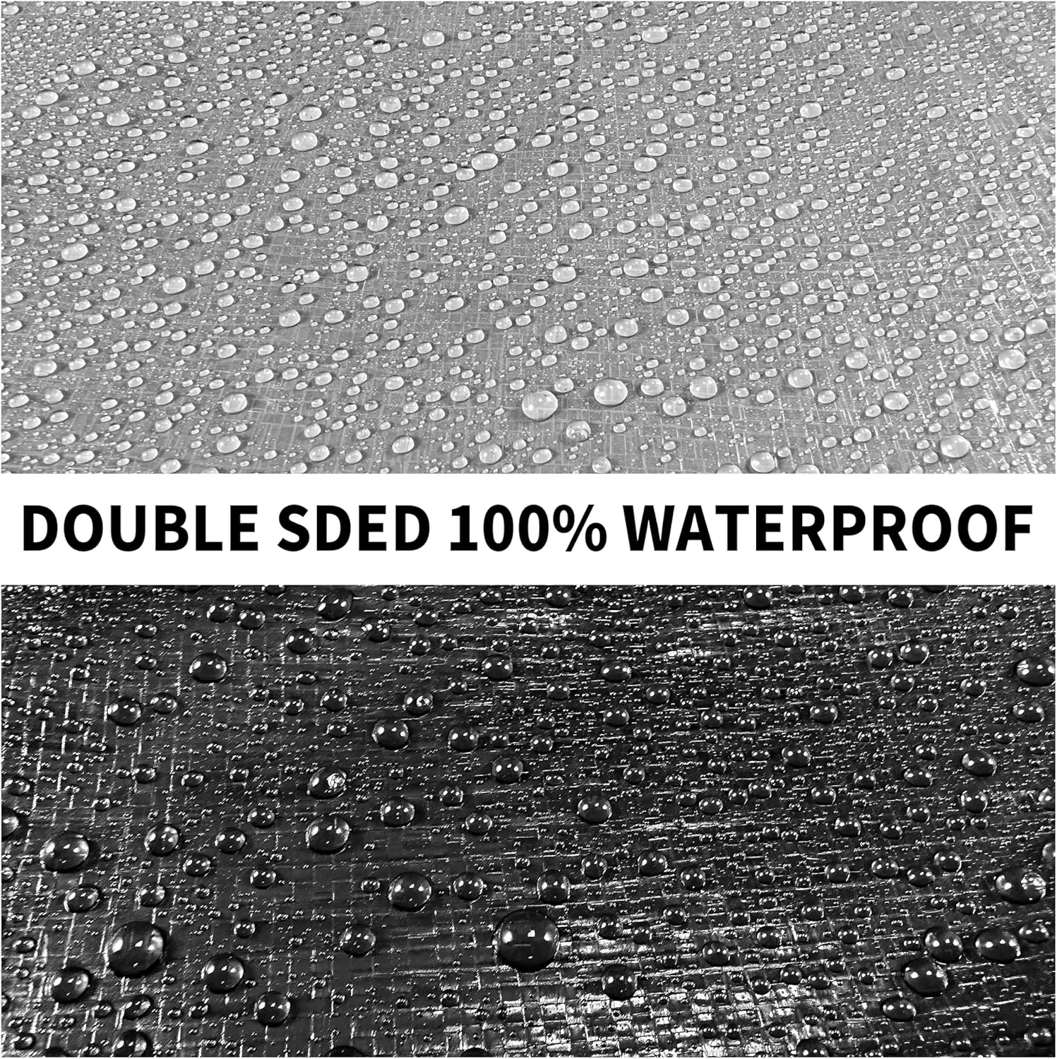 Tarp Heavy Duty 8x10ft Waterproof Tarps,10mil Uv Resistant,Multipurpose Silver/Black Tarps for Cars,Camping,Roof,Ship,Garden.by-MVPNET