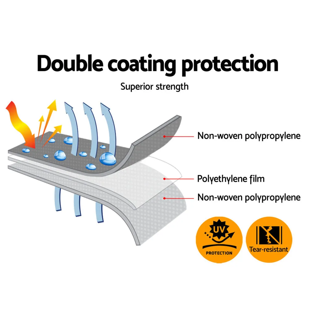 Tarp Tarpaulin 3.6X6M Canvas Camping Heavy Duty Sun Cover