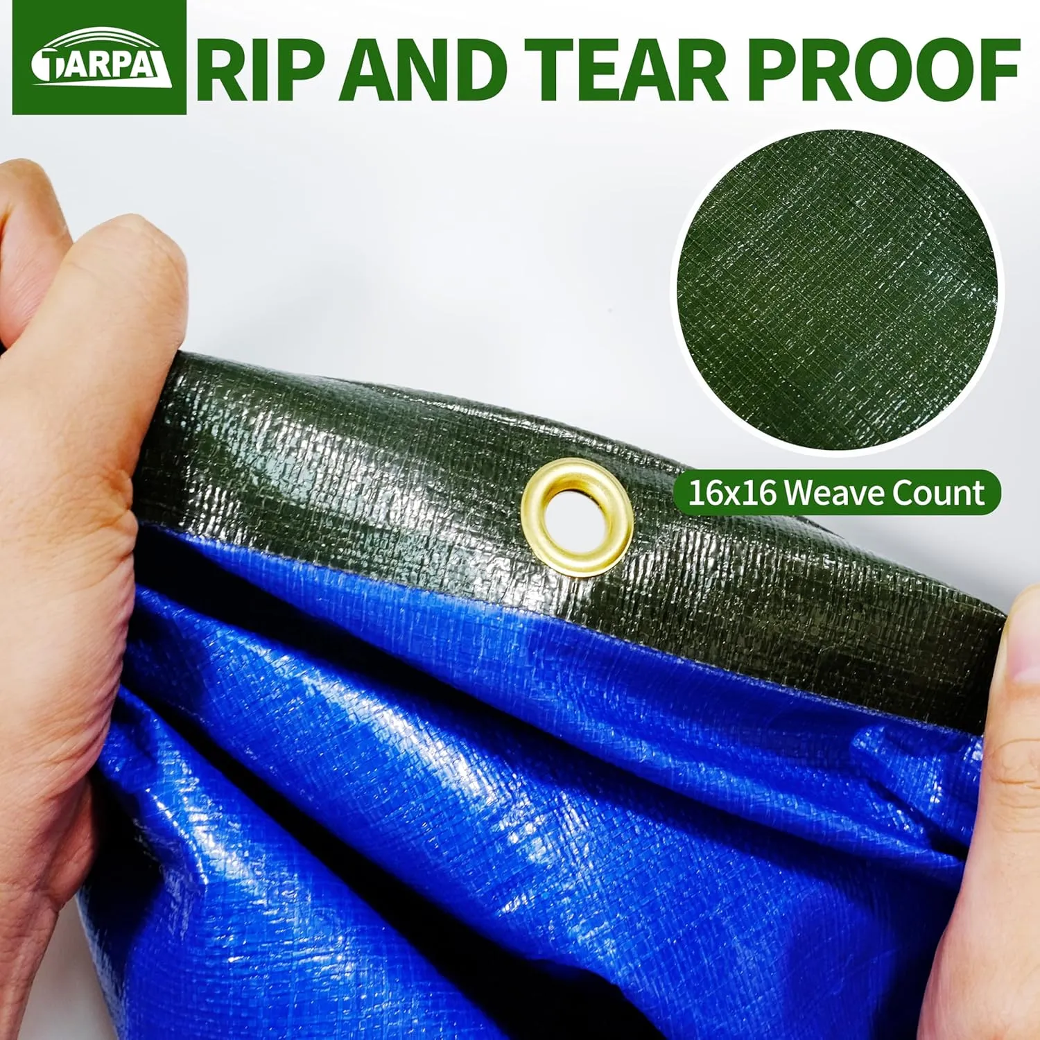 TARPAL Tarps 14x20 Feet Large Tarp 16mil Heavy Duty Tarp with Brass Grommets Every 17.7" Green Tarps UV Protection&Anti-Tear Cover for Firewood,Roof,Pool,Tarpaulin