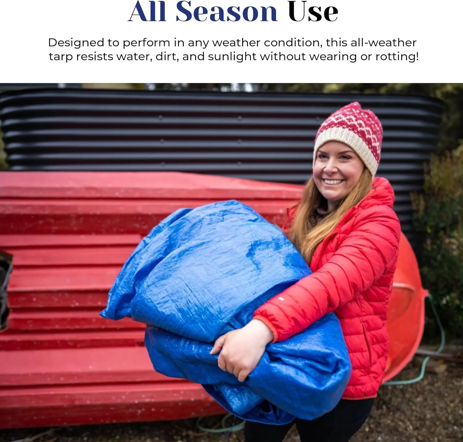 Tarps Now 6x16 ft Heavy Duty Plastic Tarp (Poly Tarp) | 6 MIL Waterproof Cover | Rip & Tear-Resistant | Rustproof Grommets & Reinforced Edges | Ideal for Roofing, Camping & Tent - Blue