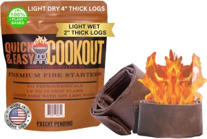 The Most Powerful Fire Starter You Will Ever Need. Plant-Based Fuels Only. Light Wet Logs Without Kindling & Start Fires with Only Large Logs. Patent-Pending. for Camping, Firepits, Survival