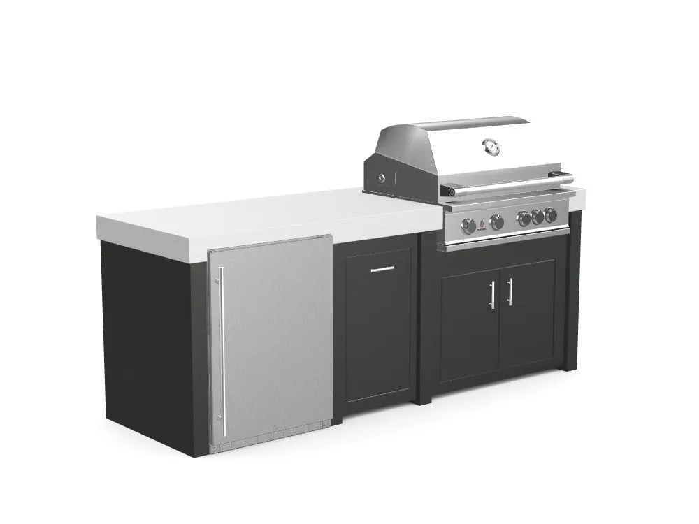 The Sullivan - 92" Outdoor Kitchen Island - Custom Design Ref: 1V3V1U