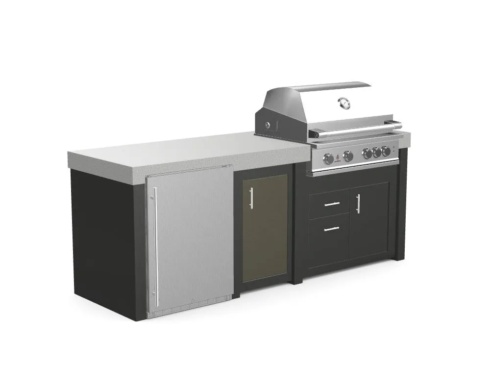 The Sullivan - 92" Outdoor Kitchen Island - Custom Design Ref: 4A5BE5