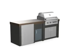 The Sullivan - 92" Outdoor Kitchen Island - Custom Design Ref: 78NZLB
