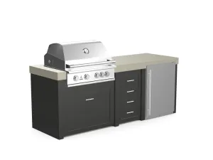 The Sullivan - 92" Outdoor Kitchen Island - Custom Design Ref: 7LEADR