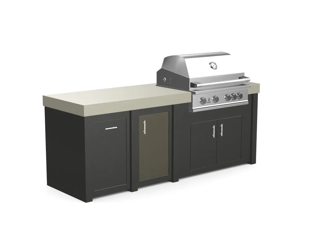 The Sullivan - 92" Outdoor Kitchen Island - Custom Design Ref: BRBLJU