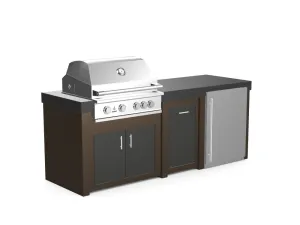 The Sullivan - 92" Outdoor Kitchen Island - Custom Design Ref: C7QBU4