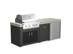 The Sullivan - 92" Outdoor Kitchen Island - Custom Design Ref: CXHQG1