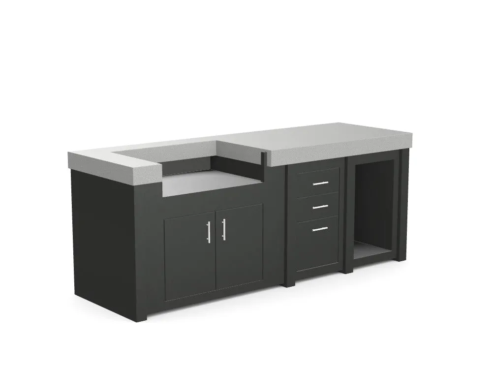 The Sullivan - 92" Outdoor Kitchen Island - Custom Design Ref: E6IMVS