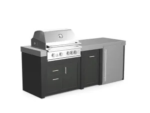 The Sullivan - 92" Outdoor Kitchen Island - Custom Design Ref: LZN06N