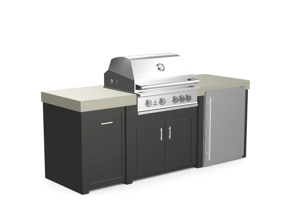 The Sullivan - 92" Outdoor Kitchen Island - Custom Design Ref: MFG2PB
