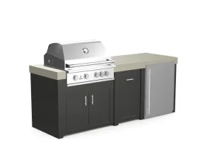 The Sullivan - 92" Outdoor Kitchen Island - Custom Design Ref: NEXKMZ