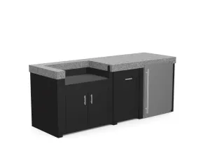 The Sullivan - 92" Outdoor Kitchen Island - Custom Design Ref: RMHWS8