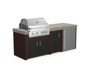 The Sullivan - 92" Outdoor Kitchen Island - Custom Design Ref: TBOHLD
