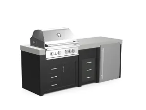 The Sullivan - 92" Outdoor Kitchen Island - Custom Design Ref: TGP7P3