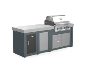 The Sullivan - 92" Outdoor Kitchen Island - Custom Design Ref: U2BMCA