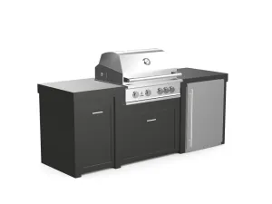 The Sullivan - 92" Outdoor Kitchen Island - Custom Design Ref: XNL56A