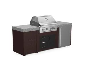 The Sullivan - 92" Outdoor Kitchen Island - Custom Design Ref: YJOOL2