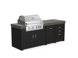 The Sullivan - 92" Outdoor Kitchen Island - Custom Design Ref: ZKNSMO