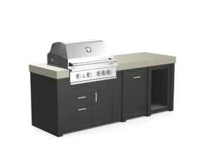 The Sullivan - 92" Outdoor Kitchen Island - Custom Design Ref: ZZ7BQI