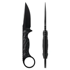 Toor Jank Shank S Socom Black 3.0" Fixed Blade Pocket Knife (850049642873)