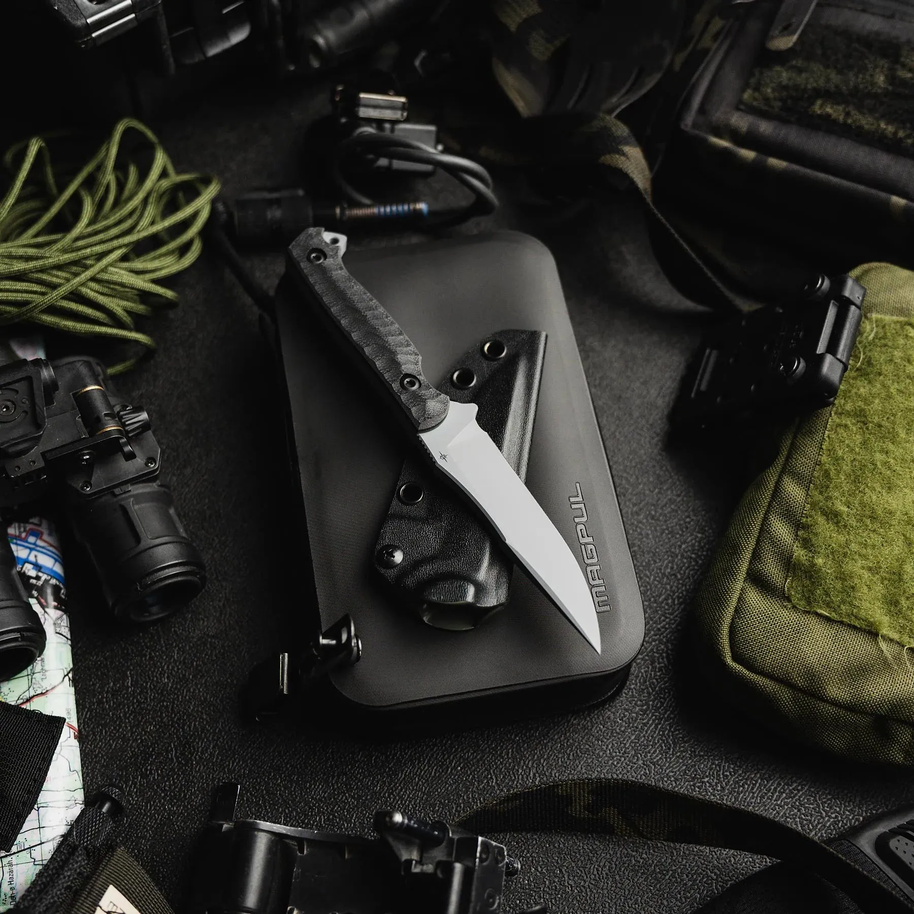 Toor Krypteia S Phantom Grey 4.0" Fixed Blade Pocket Knife (850049642446)