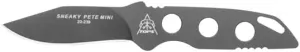 Tops Knives Sneaky Pete Mini Full Tang Fixed Blade- Black Kydex Sheath w/Neck Landyard (Skeletonized Handle)