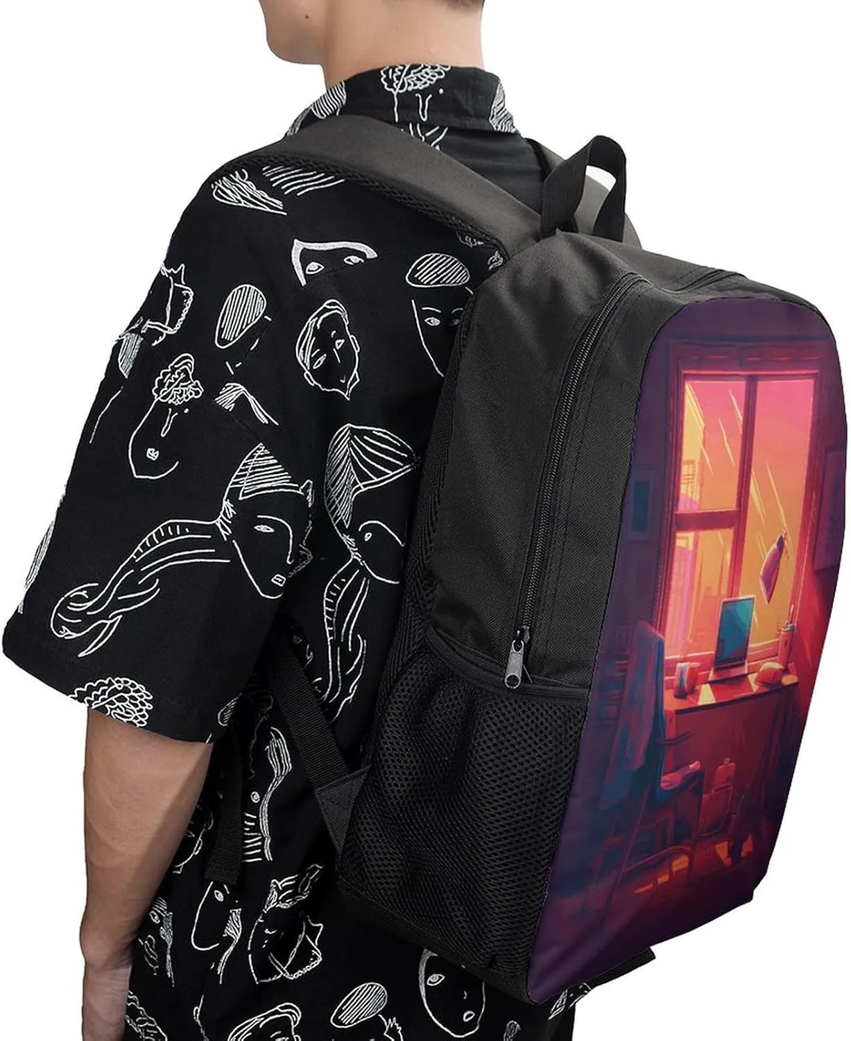 Travel Laptop Backpack Slim Durable Lightweight Back Pack Cute Anime Style Room Small Backpack For Women Men
