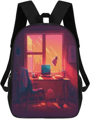 Travel Laptop Backpack Slim Durable Lightweight Back Pack Cute Anime Style Room Small Backpack For Women Men