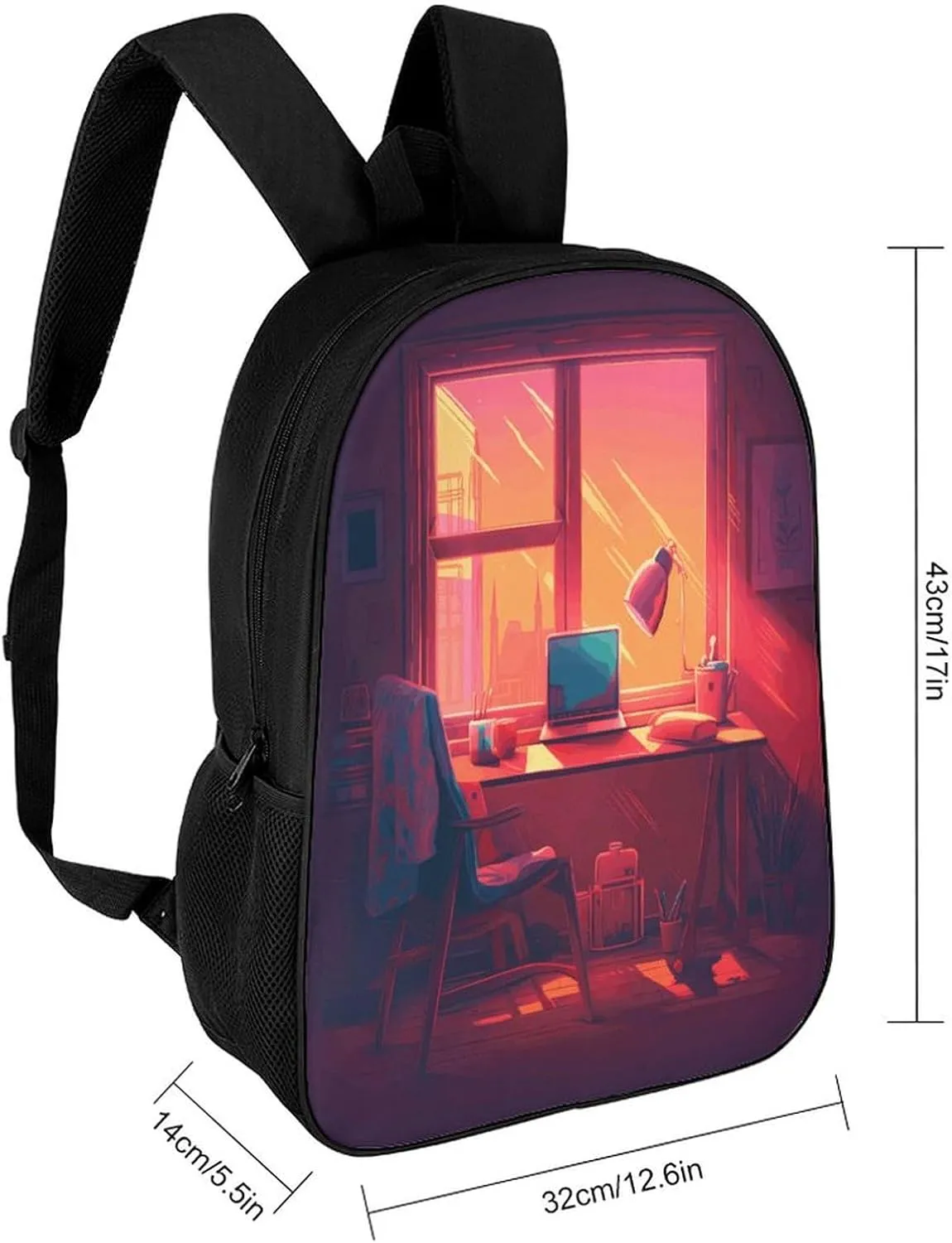 Travel Laptop Backpack Slim Durable Lightweight Back Pack Cute Anime Style Room Small Backpack For Women Men