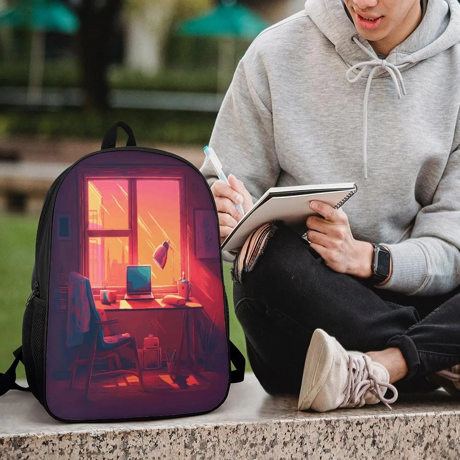 Travel Laptop Backpack Slim Durable Lightweight Back Pack Cute Anime Style Room Small Backpack For Women Men