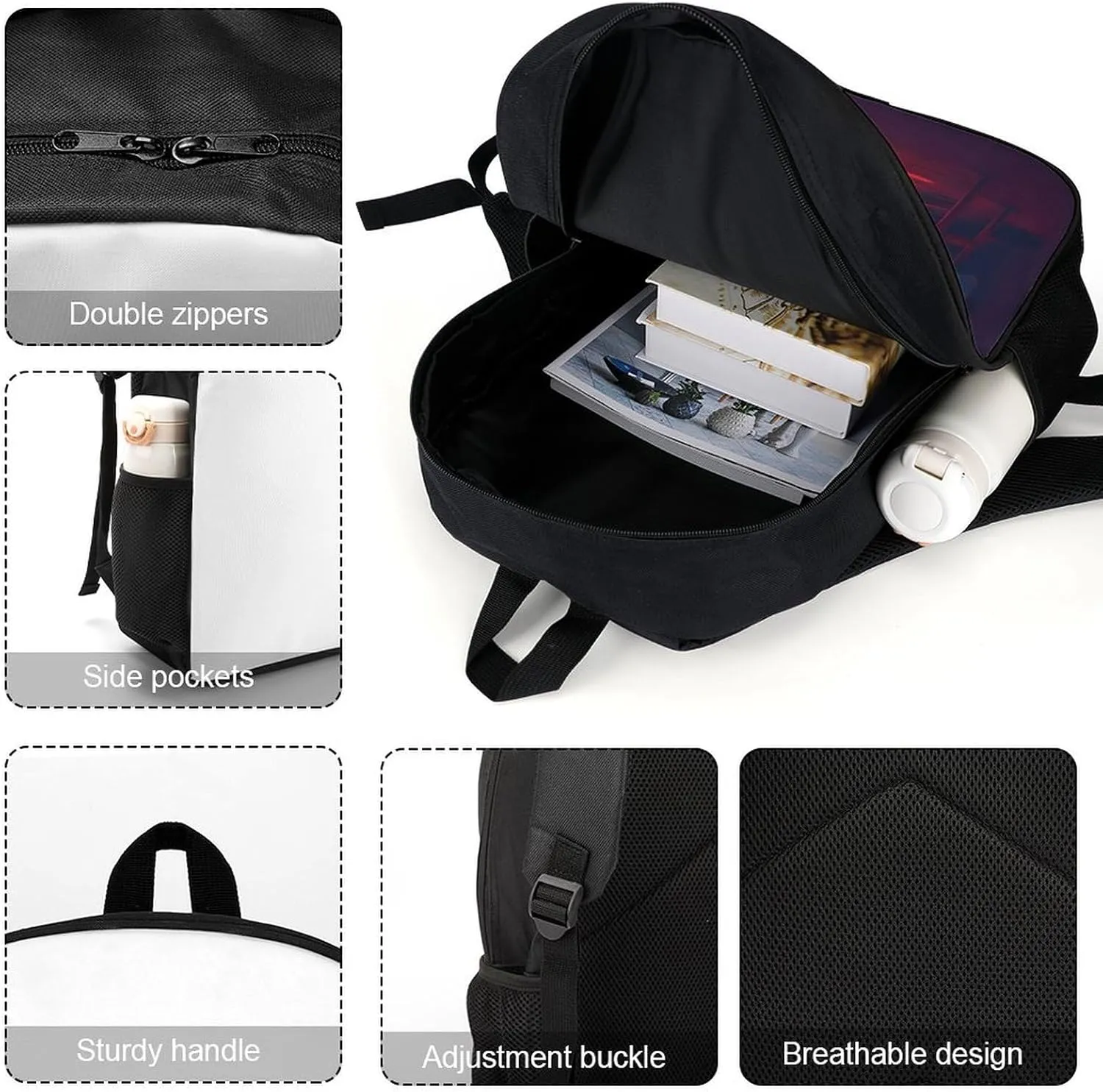 Travel Laptop Backpack Slim Durable Lightweight Back Pack Cute Anime Style Room Small Backpack For Women Men