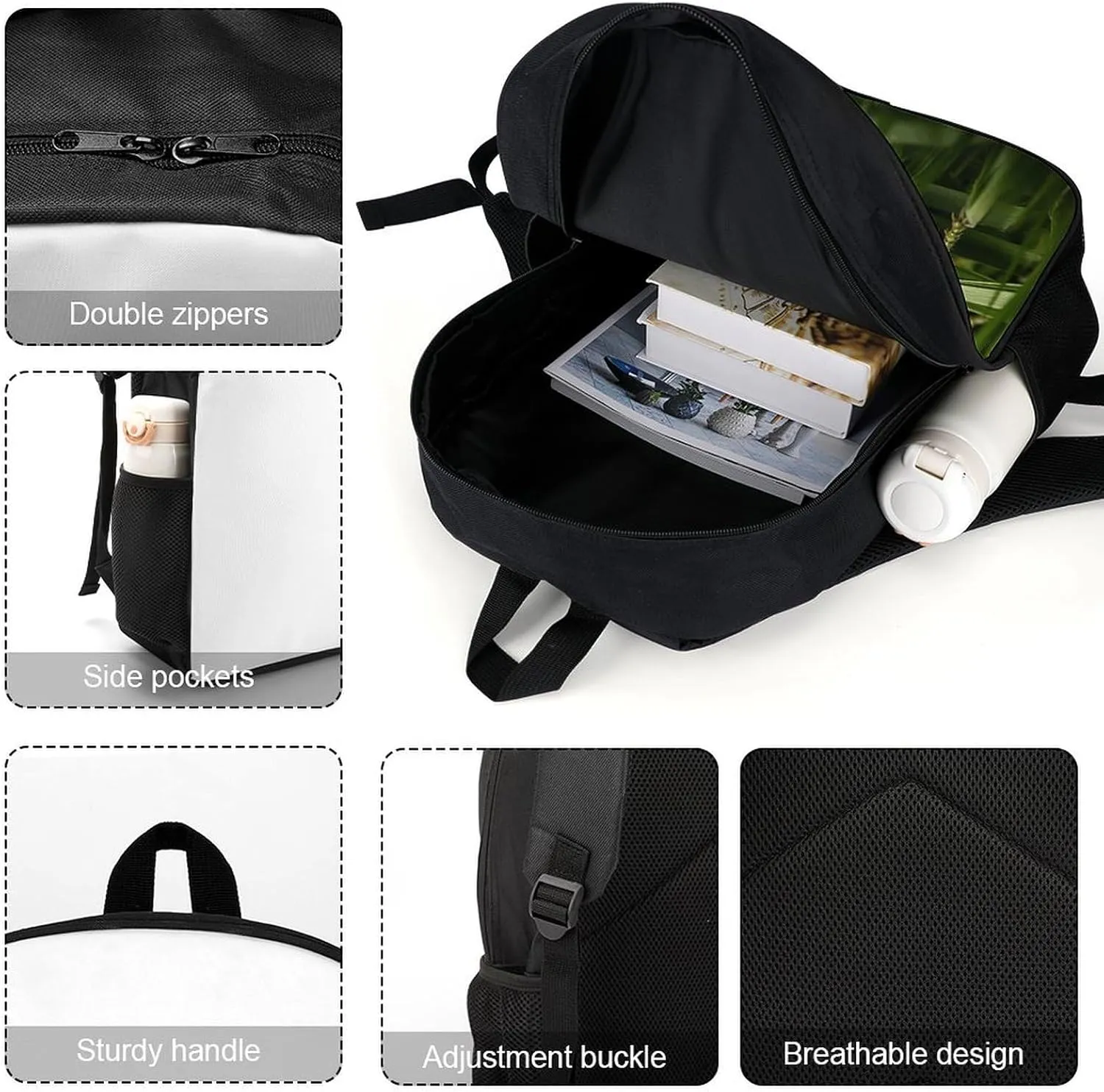 Travel Laptop Backpack Slim Durable Lightweight Back Pack Cute Grasshopper on Grass Small Backpack For Women Men