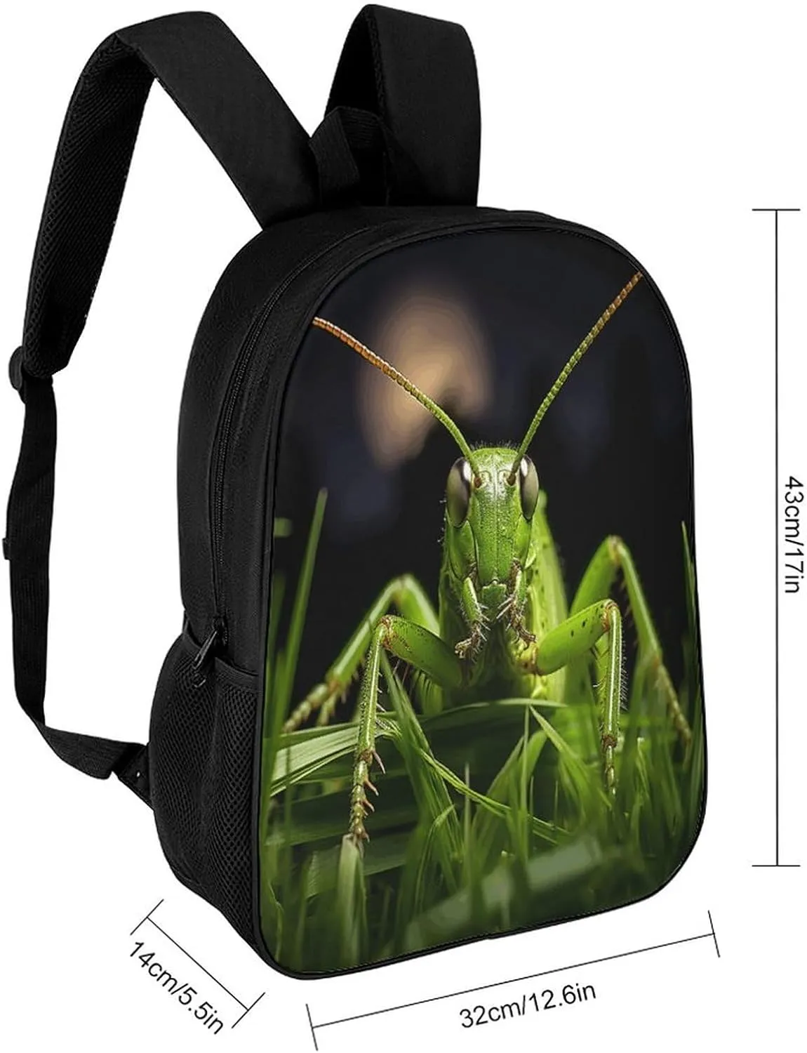 Travel Laptop Backpack Slim Durable Lightweight Back Pack Cute Grasshopper on Grass Small Backpack For Women Men