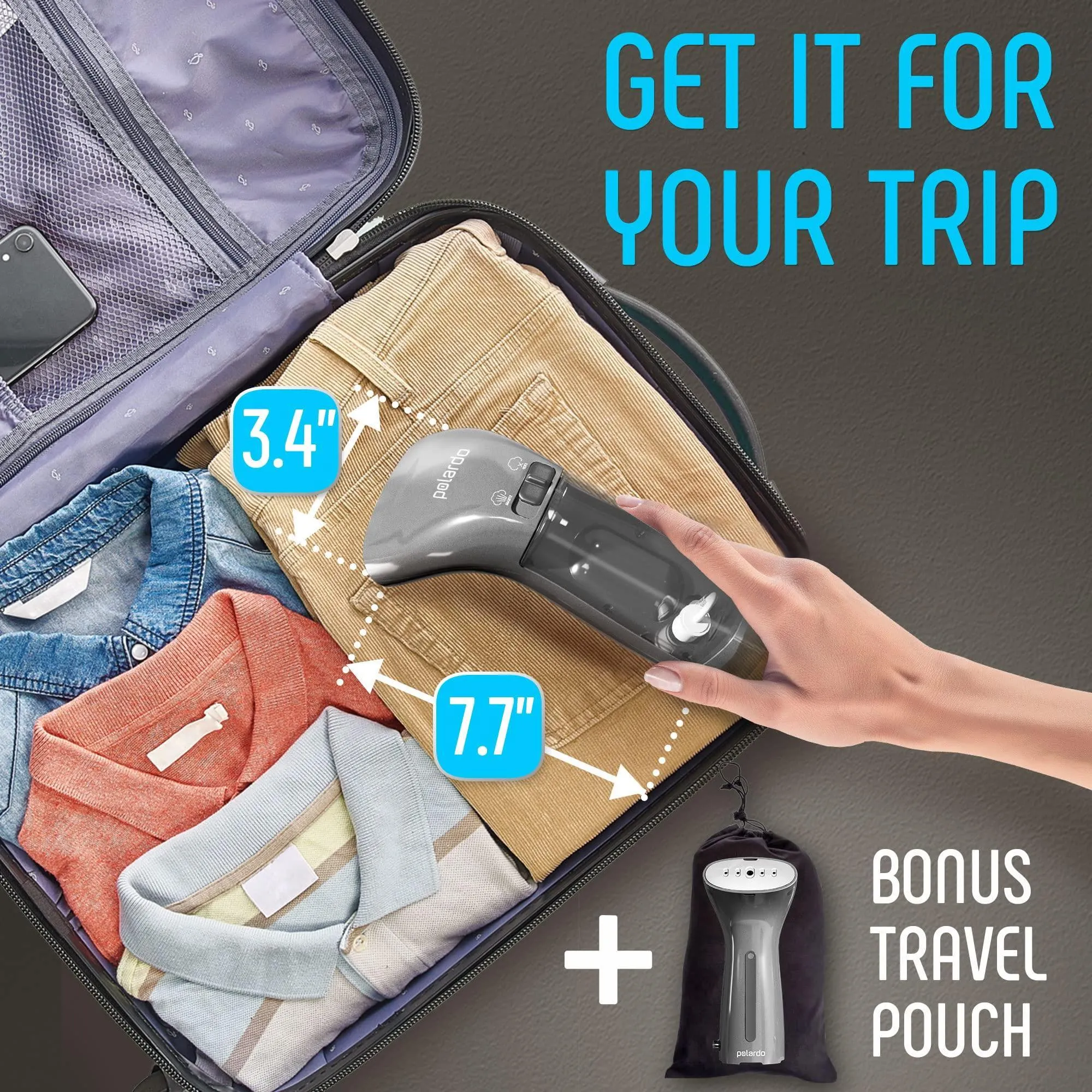 Travel Sized Clothing Steamers.