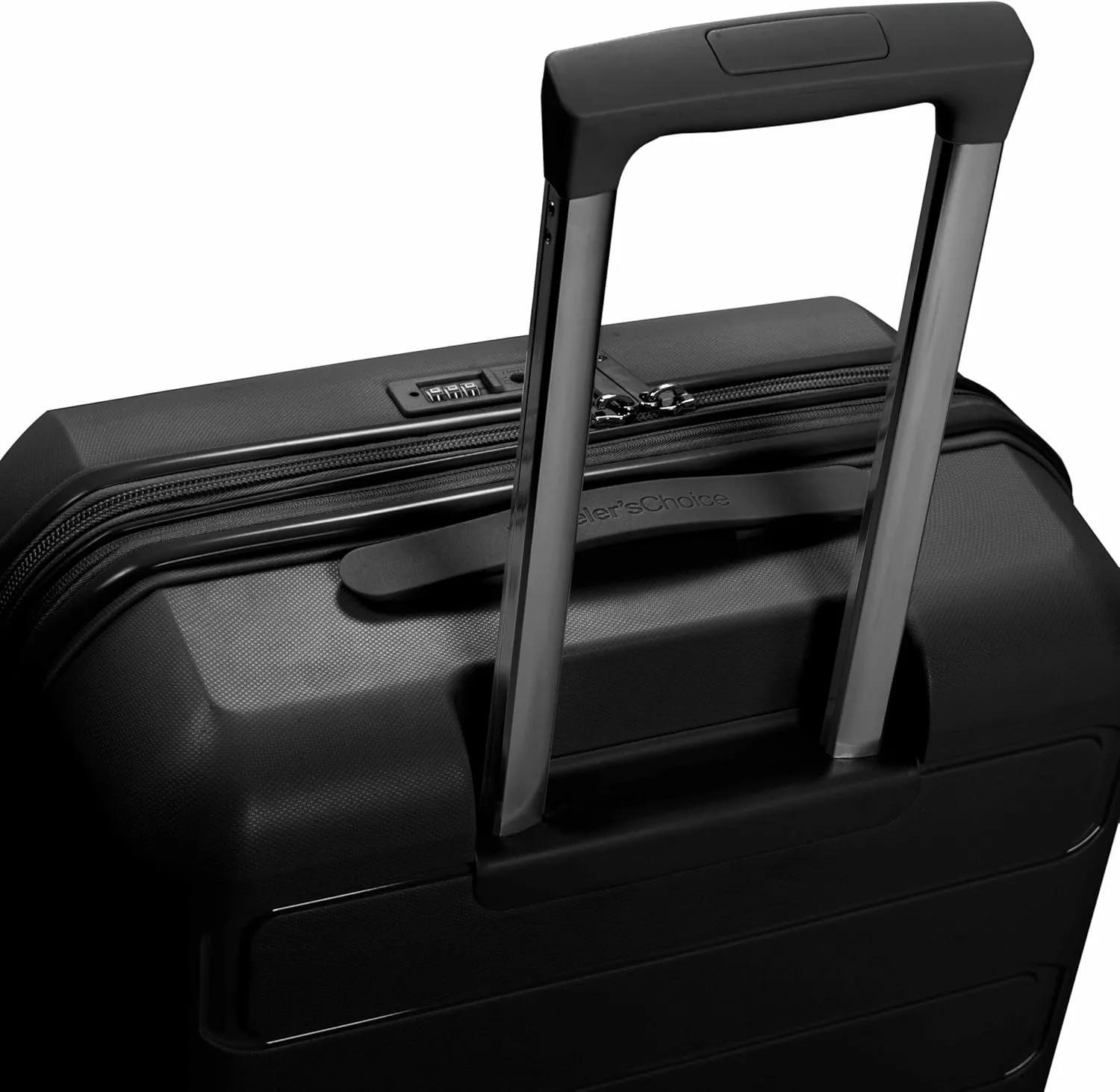 Traveler's Choice Pagosa Indestructible Hardshell Expandable Spinner Luggage, Black, 2 Piece Set