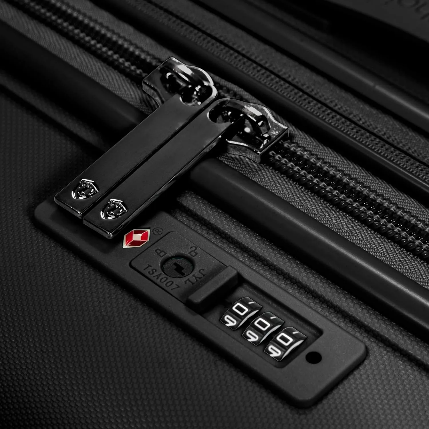 Traveler's Choice Pagosa Indestructible Hardshell Expandable Spinner Luggage, Black, 2 Piece Set