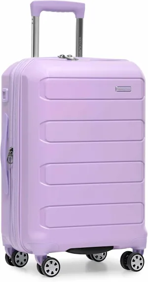 Traveler's Choice Pagosa Indestructible Hardshell Expandable Spinner Luggage, Lavender, Carry-on