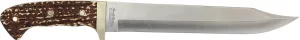Uncle Henry 181UH Next Gen 15.4in High Carbon S.S. Fixed Blade Knife with a 10in Clip Point and Staglon Handle for Outdoor Survival, Camping and Hunting