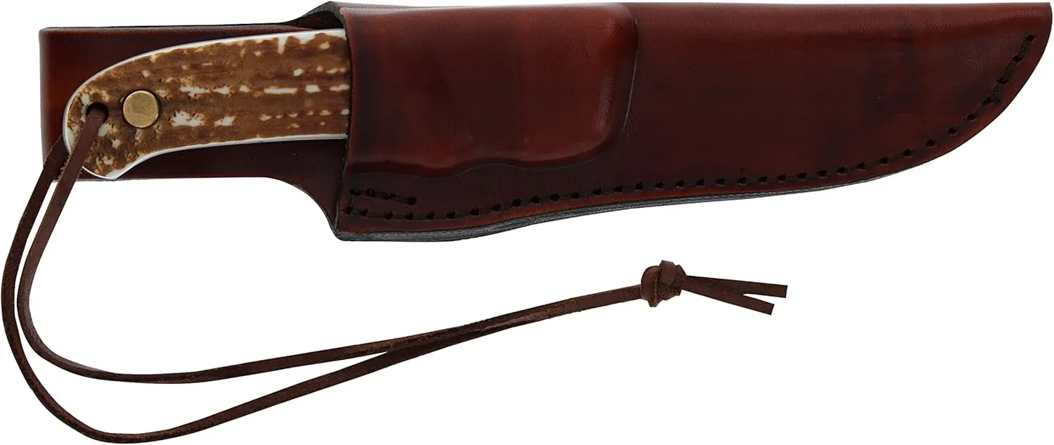 Uncle Henry PH1N Pro Hunter Next Gen 8.1in High Carbon S.S. Fixed Blade Knife with a 3.6in Clip Point and Staglon Handle for Outdoor Survival, Camping and Hunting
