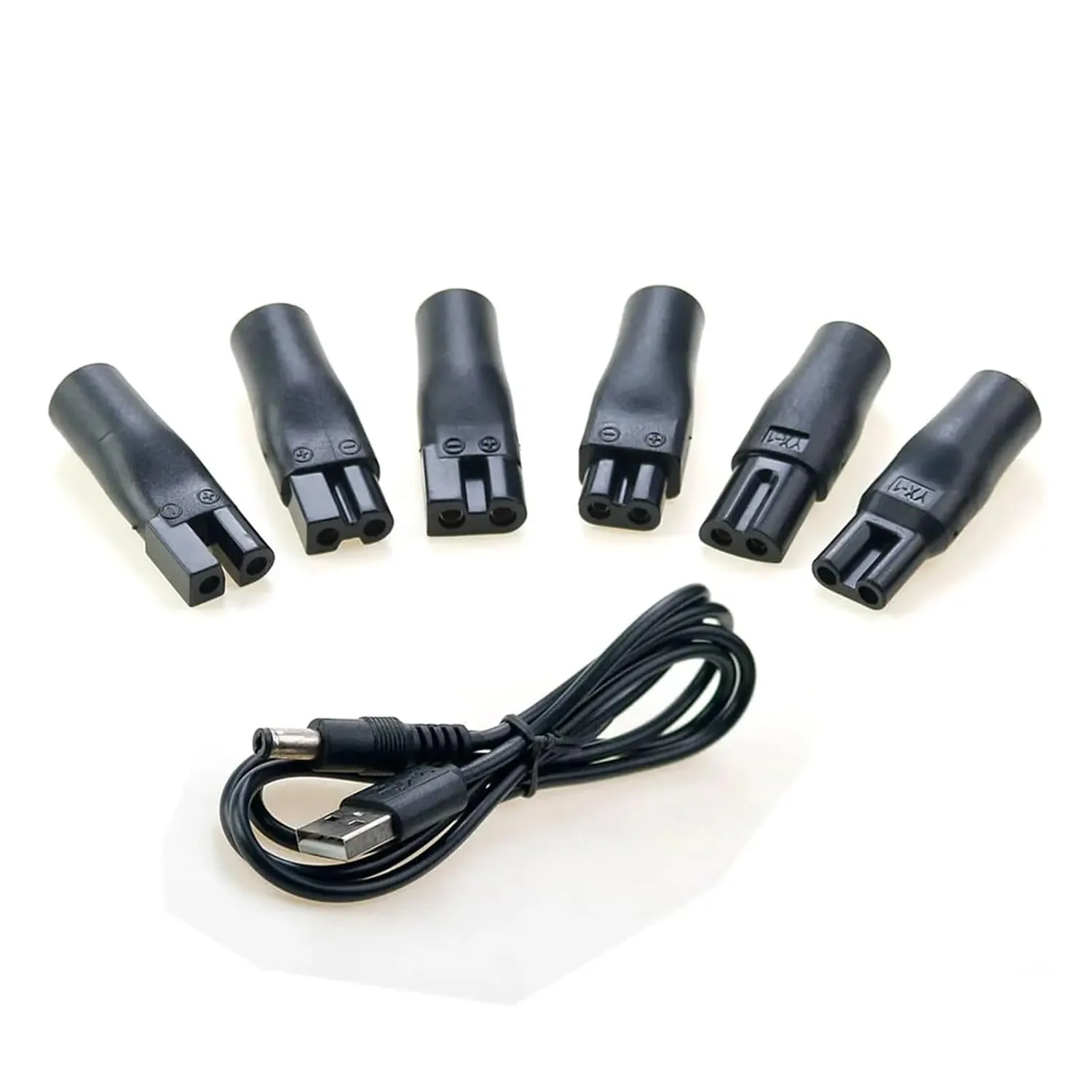 Universal 7-piece Set Power Cord 5V Replacement Charger USB Adapter Cable Suitable For All Kinds Of Electric Hair Clippers