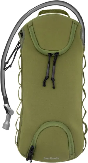 Universal Water Bladder Insulator Bag for Osprey, Platypus and CamelBak Hydration Backpacks; 2-3L Hydration Bladder Insulation Sleeve - Interior/Exterior Mount, Hang Hole, Tube Ports