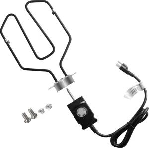 Upgrade Universal 1650W 15A Electric Smoker Heating Element Kits with Adjustable Thermostat Controller Compatible with Masterbuilt, Smoke Hollow,Char Broil,Dyna-Glo,Cuisinart and Most Electric Smokers