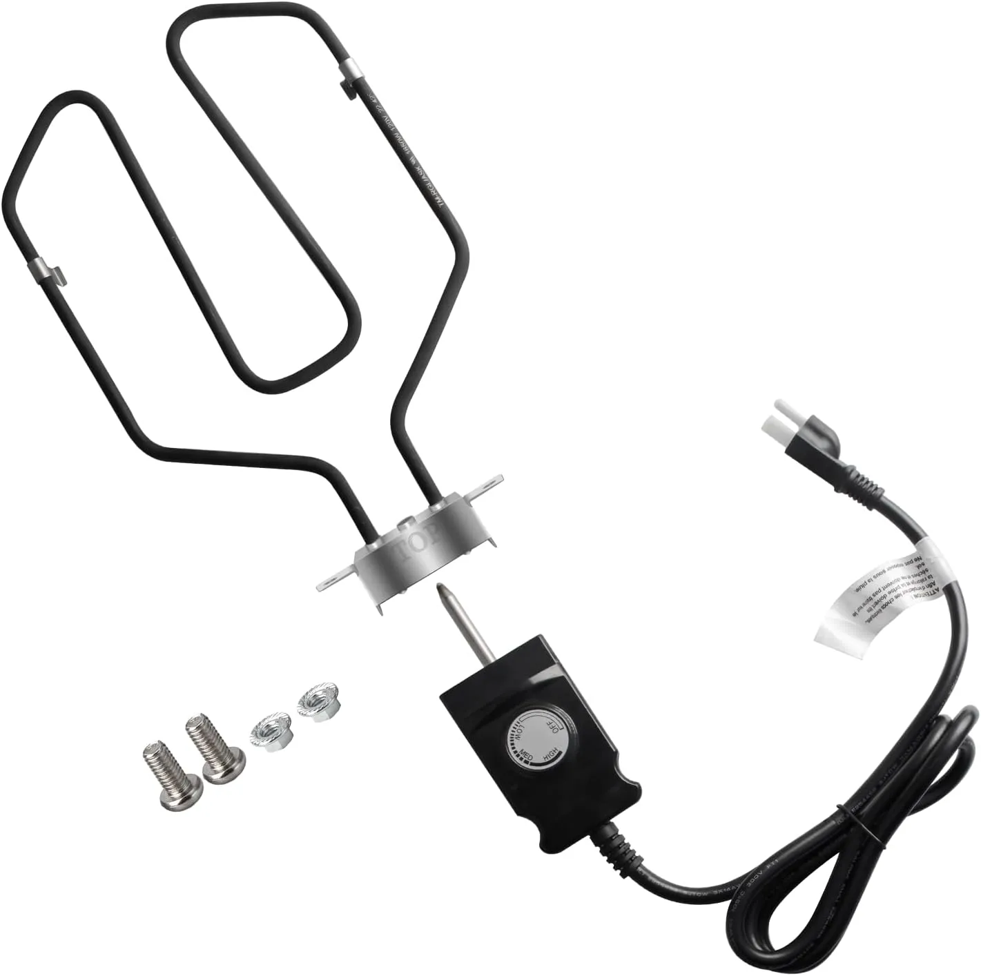 Upgrade Universal 1650W 15A Electric Smoker Heating Element Kits with Adjustable Thermostat Controller Compatible with Masterbuilt, Smoke Hollow,Char Broil,Dyna-Glo,Cuisinart and Most Electric Smokers