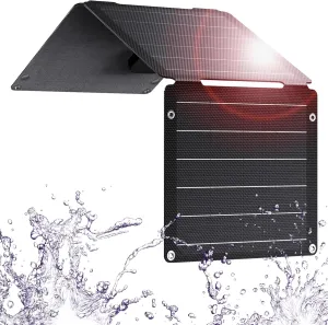 [USB-C and USB-A] BigBlue Lightweight 21W Solar Panel Charger, Portable Foldable Solar Phone Charger with IP68 Waterproof for Camping, Compatible with iPhone, Samsung Galaxy, Tablets, Power Bank etc