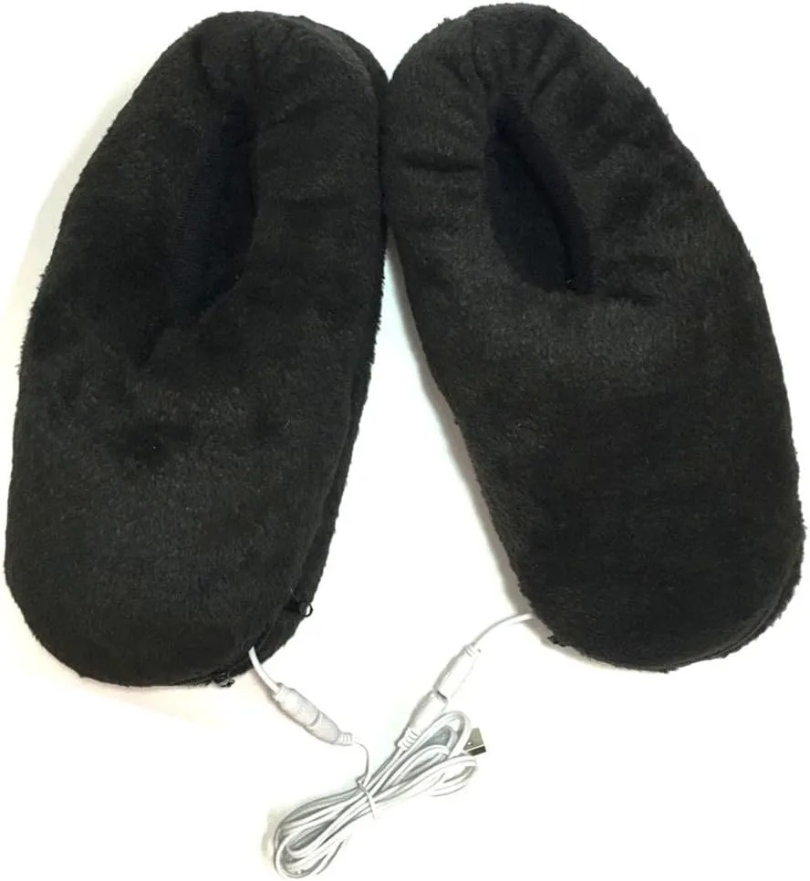 USB Heated Shoe Electric Heating Slippers Foot Heaters - Can Unpick and Wash