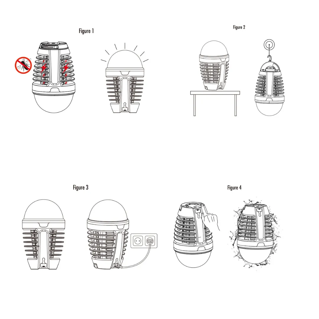 USB-Rechargeable Mosquito Killer Lantern – Indoor & Outdoor Bug Zapper with Light