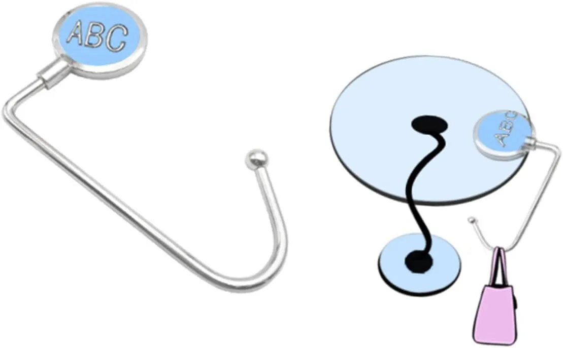 VALICLUD Bag Hooks 2pcs Purse Holder for Table Handbag Hangers No-Slip Base Pad Instant Hanger Alloy Desk Hooks