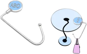 VALICLUD Bag Hooks 2pcs Purse Holder for Table Handbag Hangers No-Slip Base Pad Instant Hanger Alloy Desk Hooks